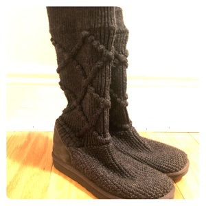 Grey Crochet Ugg Boots